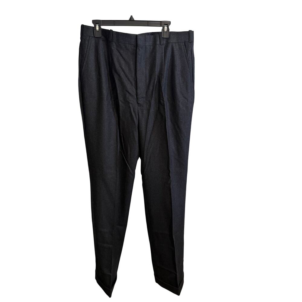 VINTAGE Land's End 100% Wool Men's Navy Blue Slacks Size 36 Long NWT